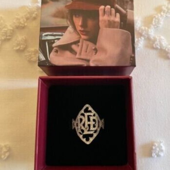 Taylor Swift Red Ring by Cathy Waterman Taylor's Version Red Album - Silver NEW - Picture 2 of 3